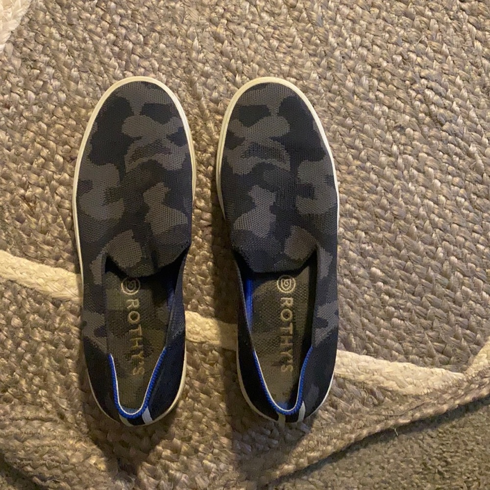 Rothy grey camo sneakers